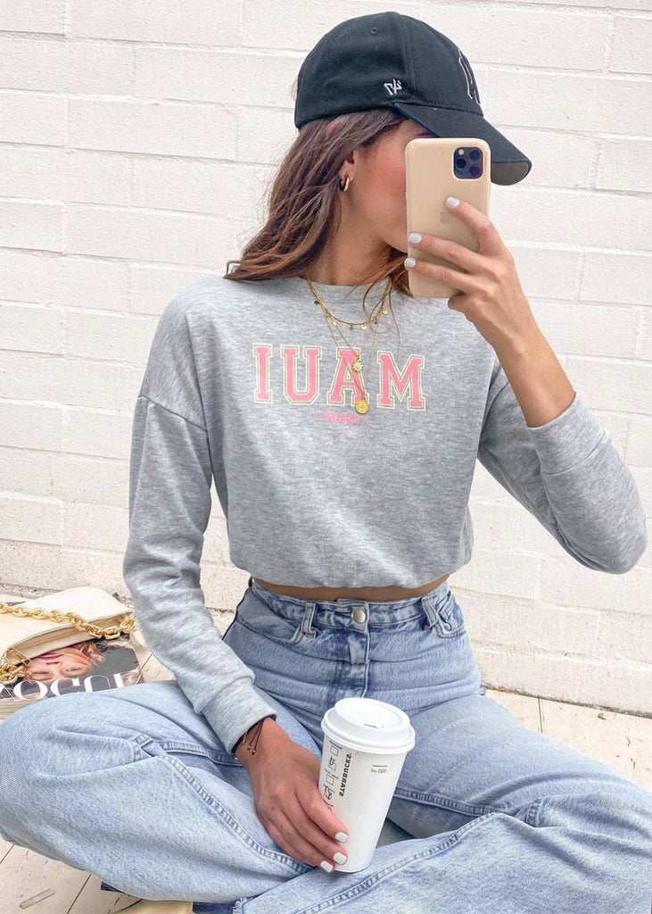 Buzo corto con estampado "Maui" color gris para mujer - Flashy