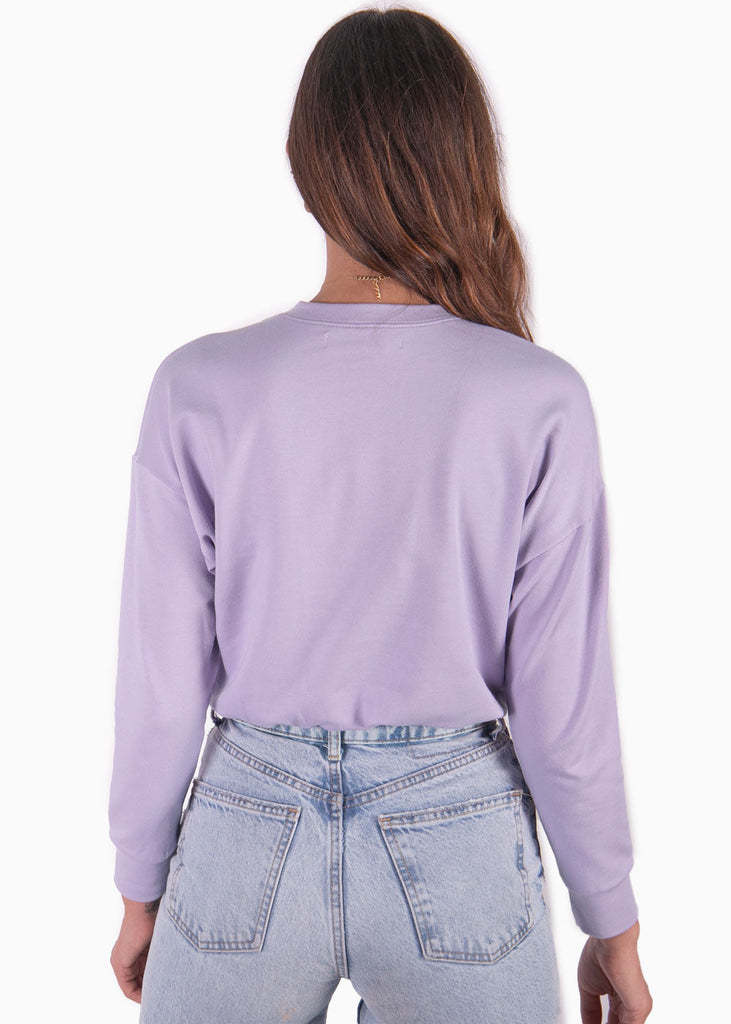 Buzo corto con estampado "Paris" color lila, morado para mujer - Flashy