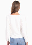 Buso con encaje en cuello para mujer - Flashy