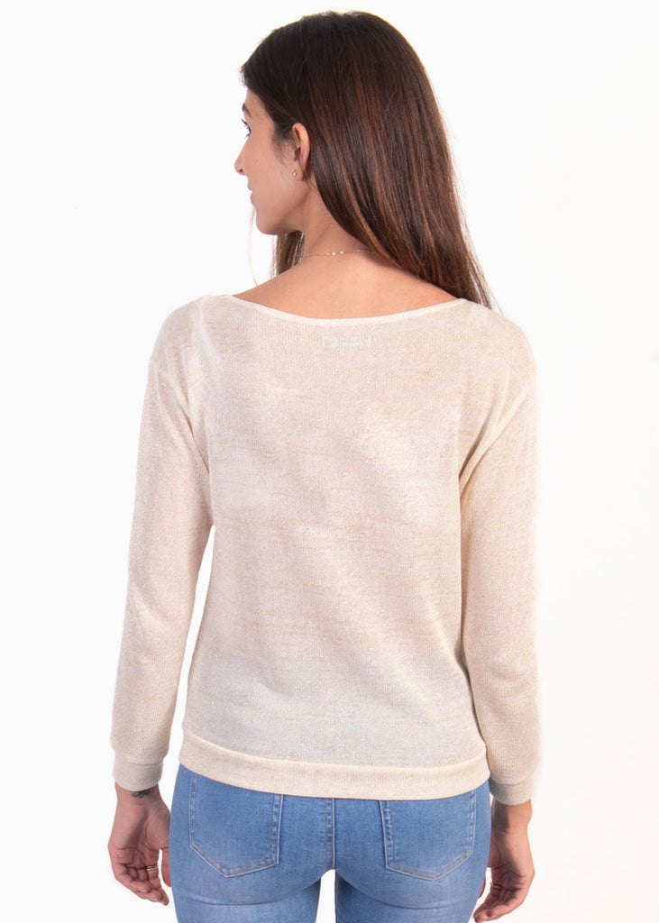 Buso con escote en gipiure para mujer - Flashy