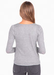 Blusa cruzada con hombreras para mujer - Flashy