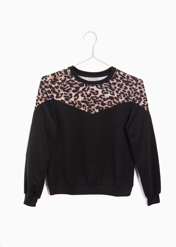 Buso con corte y estampado de leopardo para mujer - Flashy