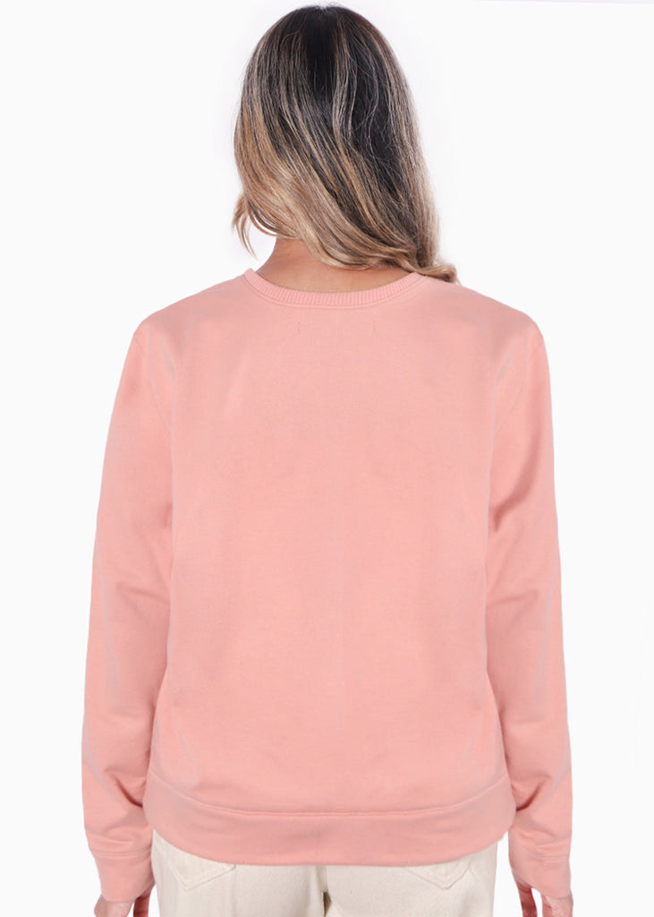 Buzo con bordado "Amour" color rosado para mujer - Flashy
