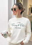 Buzo con estampado "Country Club" color marfil para mujer - Flashy