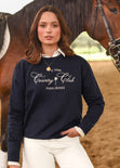 Buzo con estampado "Country Club" color azul para mujer - Flashy