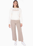 Buzo con estampado de gatos color blanco, marfil para mujer - Flashy