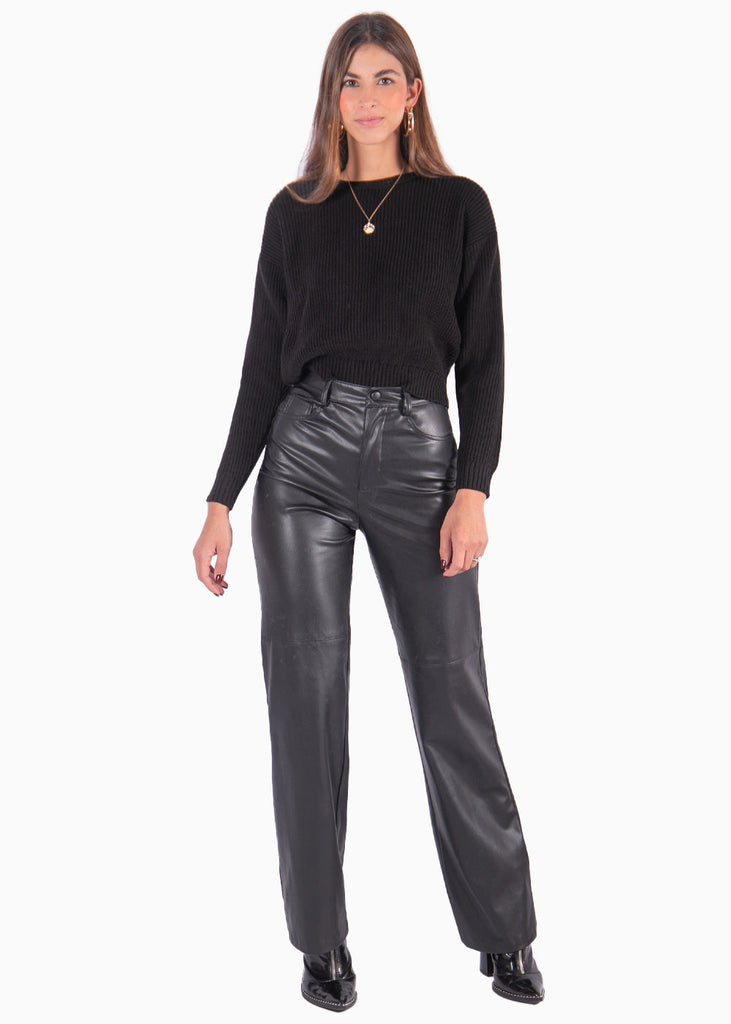 Buzo tejido negro color negro para mujer - Flashy