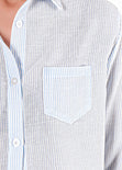 Camisa crop manga larga con botones - KIANA.RAYAS