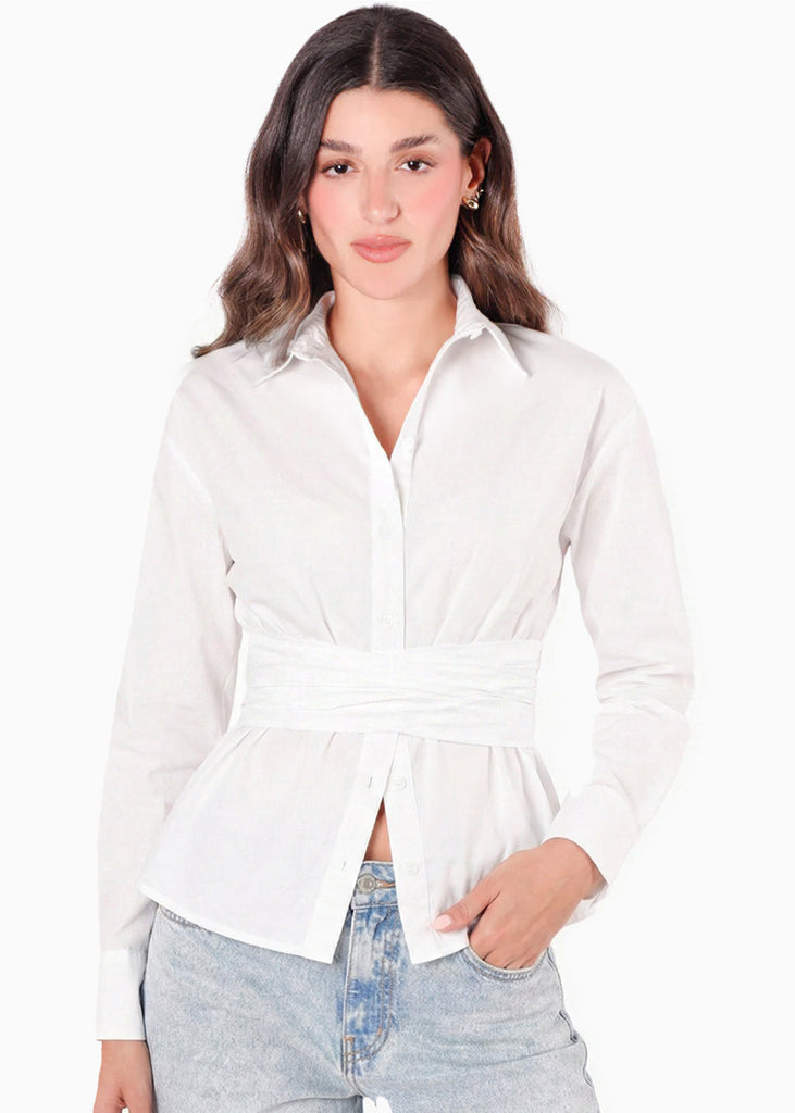 Camisa manga larga color marfil - HAMILTON