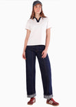 Camisa Polo oversize cuello tejido en contraste - TOSCANA