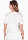 Camiseta con estampado perro "TOO GLAM TO GIVE A DAMN" - BURDEOS