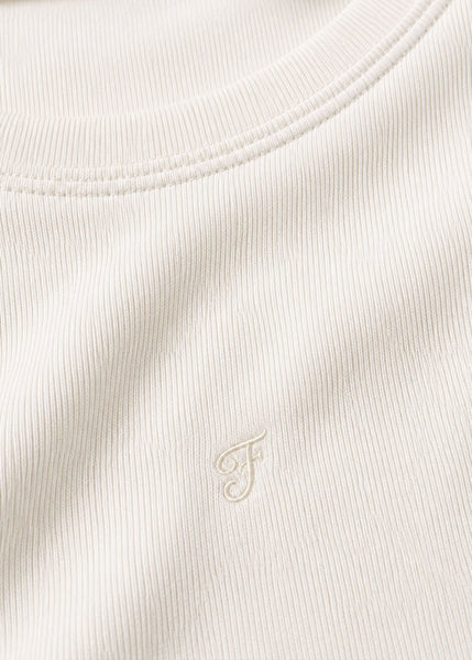 Camiseta baby tee bordado - MIYUNI.MARFIL