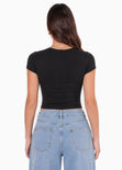 Camiseta baby tee bordado - MIYUNI