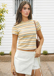 Camiseta baby tee con estampado de rayas - GUATIRE