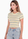 Camiseta baby tee con estampado de rayas - GUATIRE
