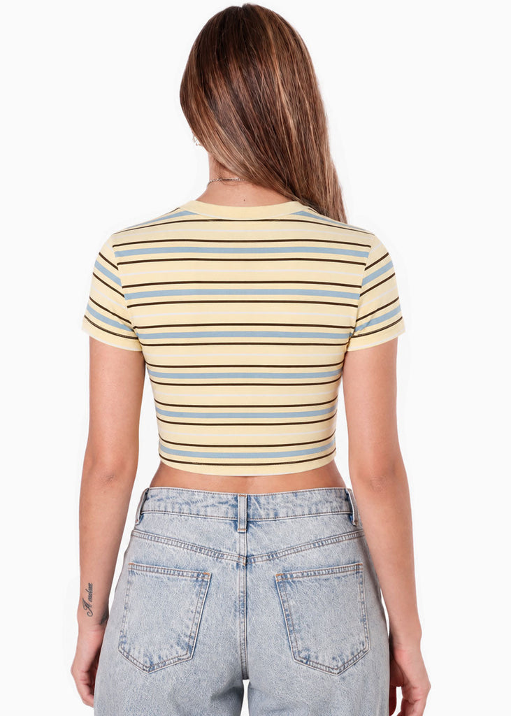 Camiseta baby tee con estampado de rayas - GUATIRE