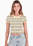 Camiseta baby tee con estampado de rayas - GUATIRE