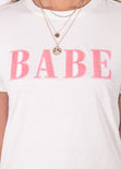 Camiseta con bordado "Babe" color blanco para mujer - Flashy
