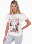 Camiseta con estampado "Blondie" color blanco para mujer - Flashy