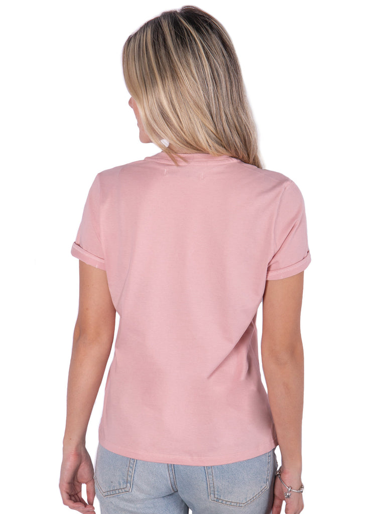 Camiseta con estampado "California" color rosado para mujer - Flashy