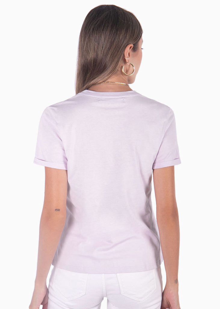 Camiseta con estampado "c'est la vie paris" de animal print color lila, morado para mujer - Flashy