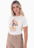 Camiseta con estampado de águila "Spirit dreamer" color blanco, marfil para mujer - Flashy