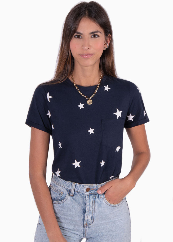 Camiseta con estampado de estrellas para mujer - Flashy