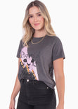 Camiseta con estampado de gato color gris para mujer - Flashy
