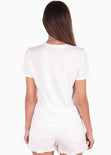 Camiseta con estampado de limones color blanco para mujer - Flashy