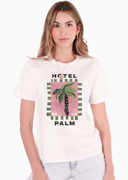 Camiseta con estampado de palmera - IZTAPA