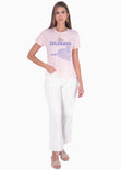 Camiseta con estampado "Denver Colorado" color rosado para mujer - Flashy