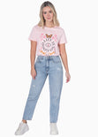 Camiseta con estampado "Life is so good" color rosado para mujer - Flashy