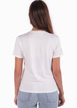 Camiseta con estampado "Los Angeles" y animal print color blanco para mujer - Flashy