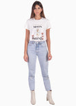 Camiseta con estampado "moon shine" color blanco para mujer - Flashy