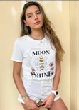 Camiseta con estampado "moon shine" color blanco para mujer - Flashy