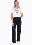 Camiseta con estampado "Spotted dog" de perritos color marfil para mujer - Flashy