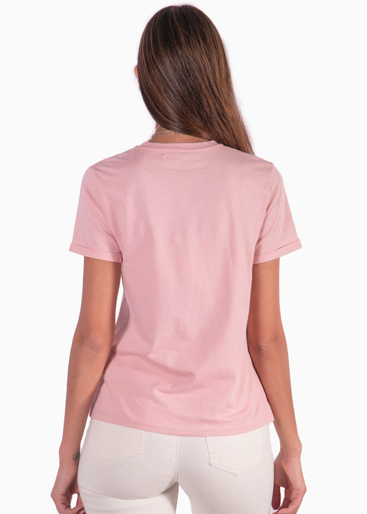 Camiseta con estampado "Trust destiny" color rosado para mujer - Flashy