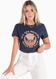 Camiseta con estampado "We are shining" color azul para mujer - Flashy