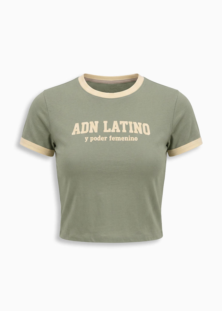 Camiseta corta estampada con cuello y puños en contraste - AMAZONAS