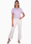 Camiseta estampada "California" color morado, lila para mujer - Flashy
