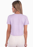 Camiseta estampada "California" color morado, lila para mujer - Flashy