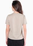 Camiseta estampada "Cherie" color beige para mujer - Flashy