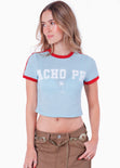 Camiseta estampada con cuello y puños en contraste - TAROT