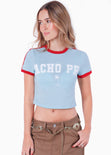 Camiseta estampada con cuello y puños en contraste - TAROT