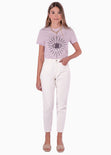 Camiseta estampada de ojo con estrellas color lila, morado para mujer - Flashy
