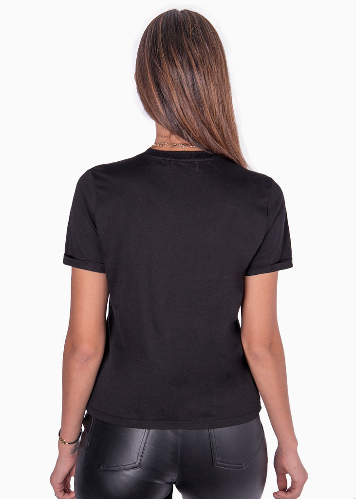 Camiseta estampada "dramatic end" color negro para mujer - Flashy