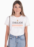 Camiseta estampada "Dream" color blanco para mujer - Flashy