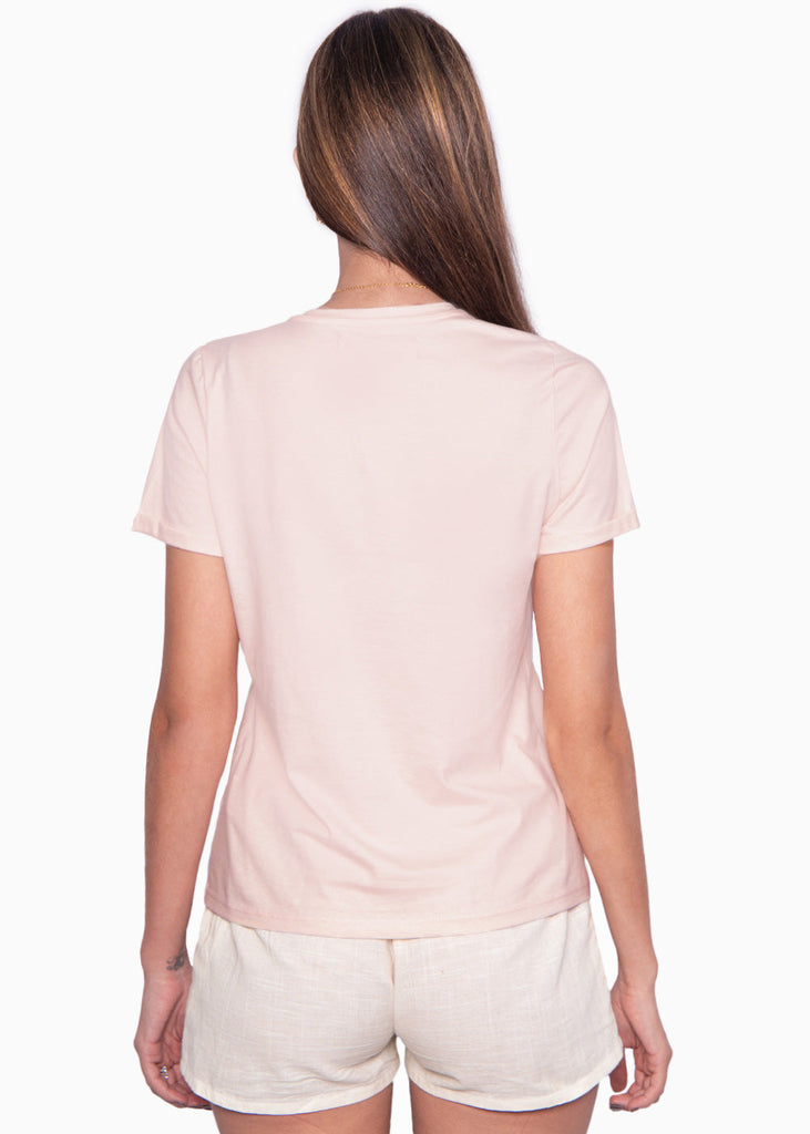 Camiseta estampada "La dolce vita" color rosado para mujer - Flashy