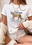 Camiseta estampada "Ma Cherie" color blanco, marfil para mujer - Flashy