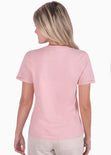 Camiseta estampada "Oui, mon chéri" color rosado para mujer - Flashy